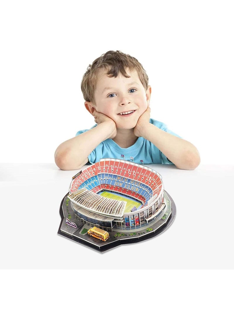 Arabest Classic Football Stadium Puzzle,3D Puzzle Soccer Club Venues,3D Paper Model Building Puzzle Kit, Soccer Stadium Souvenir Gift,Handmade Puzzle Ornaments，Cardboard Model (Camp NOU Stadium) - Image 5